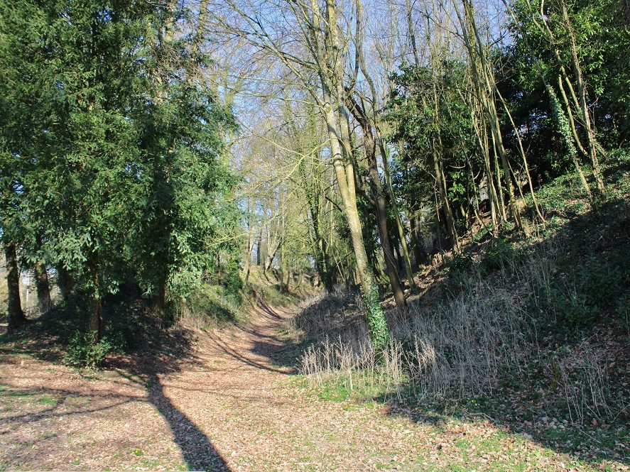 Chemins autour de la motte du Châtel à Marcillé-Raoul